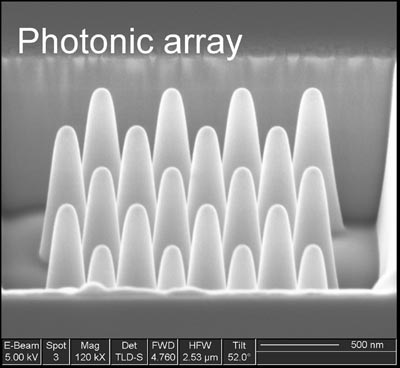 FEI DualBeam Micromachined prototype photonic array