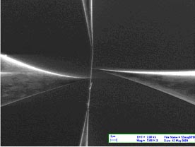 Zyvex - Four-point electrical measurement of CNT