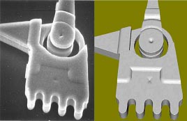 Zyvex - Actual SEM image (left) vs Memulator image