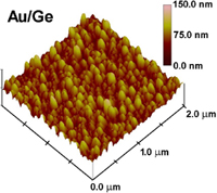  micrograph image of gold nanoparticles form on germanium