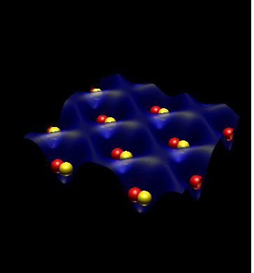 Thousands of pairs of rubidium atoms participate in a quantum square dance that may be useful in quantum computers.

 Credit: Trey Porto/NIST