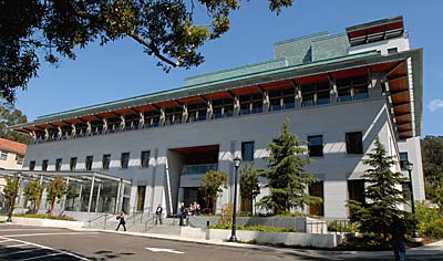 The exterior of Stanley Hall is clad in Sierra white granite and copper, complementing the other Beaux Arts buildings on campus. (Peg Skorpinski photo)