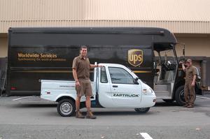 Brown Goes Green - UPS rolled out an electric car and truck fleet from ZAP this week to help with small parcel deliveries in dense urban communities. The move was made to reduce fuel consumption and reduce CO2 emissions. See today's press release for a photo gallery of the electric vehicles in operation.