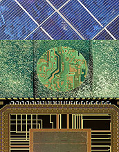 Advanced technologies are less efficient in their use of energy and materials per kilogram of output.

Credit:  2009 Jupiter Images Corporation; USC BMES ERC