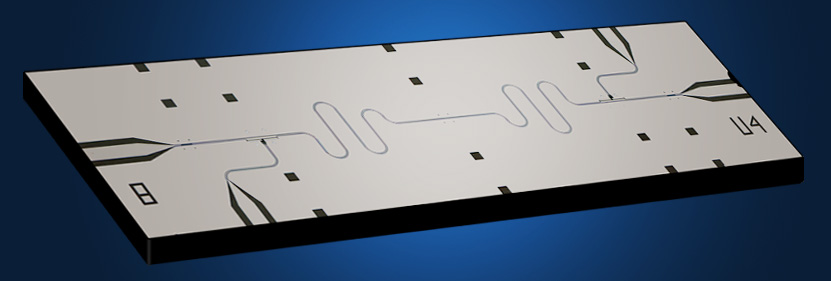 The two-qubit processor is the first solid-state quantum processor that resembles a conventional computer chip and is able to run simple algorithms. (Photo: Blake Johnson/Yale University)