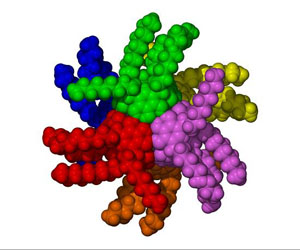 PNNL's introduction of a metal-organic heat carrier, or MOHC, in the biphasic fluid may help improve thermodynamic efficiency of the heat recovery process. This image represents the molecular makeup of one of several MOHCs.