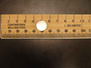 An efficient catalyst is needed to get the half liter of hydrogen out of this small, 240 mg pellet of solid ammonia borane. 