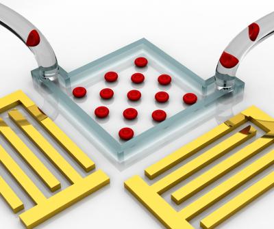 "Acoustic tweezers" enable flexible on-chip manipulation and patterning of cells using standing surface acoustic waves.

Credit: Tony Jun Huang, Jinjie Shi, Penn State
