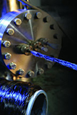 ORNL’s new carbon
fiber research center 
can help strengthen 
U.S. automotive and 
energy industries. 
Shown here is carbon
fiber from a microwave
assisted plasma unit
at ORNL.
