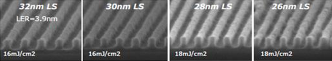 EUV resists are steadily improving and now nicely resolve 27nm LS on the EUV ADT.