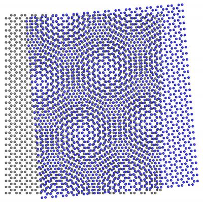 Atomic Moire Pattern of Graphene