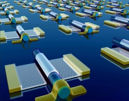 Self-aligned graphene transistor array