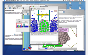 This is a screenshot of the Molecular Workbench in action. The Molecular Workbench uses visually stimulating simulations and activities that bring the atomic and molecular world to life.

Credit: The Concord Consortium