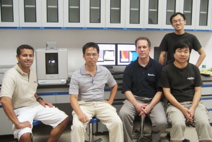 Shown with the Cypher AFM system, left to right: Amir Moshar (Asylum Research), Prof. Xingsen Gao (SCNU), Dr. David Beck (Asylum Research), Yan Feng (HZGLP), and George Jiang (HZGLP).