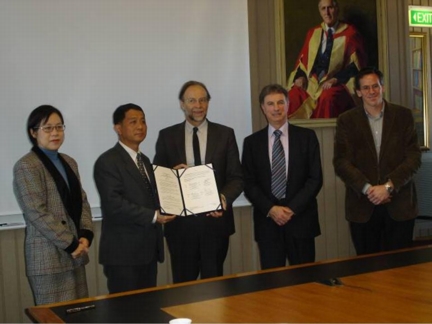 Signing ceremony at Flinders University