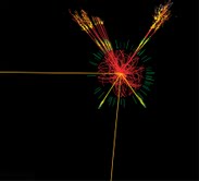 Illustration of a particle collision