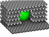 Graphite consists of layered carbon atoms. A metal particle bores into the graphite sample from the edges of these layers. (Photo: KIT)