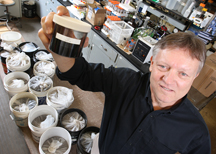 Ron Turco found that raw, non-functionalized, single-wall carbon nanotubes damage active microbiology in low-organic soils. (Purdue Agricultural Communication photo/Tom Campbell) 