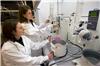 Mariska de Smet (left) prepares the temperature-sensitive liposomes. Photo: TU Eindhoven/Philips Research