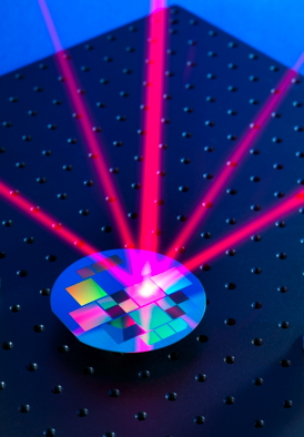 A microfabricated grating transforms a single incoming laser beam into a light field specially tailored for trapping and cooling atoms