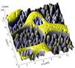 The result of a combined three-dimensional ToF-SIMS-/SFM surface analysis of a PCBM/CyI-polymer blend used by Empa's Functional Polymers Laboratory to produce organic solar cells.