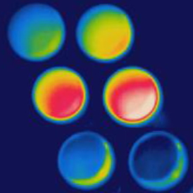 A new coating intrinsically conceals its own temperature to thermal cameras. Image courtesy of Mikhail Kats.