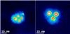 Hybrid nanoparticles with four and three multicomponent cores (Iron-Silver) embedded in a biocompatible shell (Silicon)