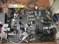 The experiment's Alice and Bob communicated with entangled photons produced in this setup. Such apparatus could be miniaturized using techniques from integrated optics.

Credit: IQC, University of Waterloo