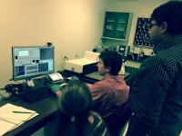 Assistant professor Chanda works with students in his lab at the UCF NanoScience Technology Center.

Credit: UCF