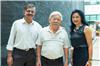 NTU Prof Subbu Venkatraman (left) and Adjunct Assoc Prof Tina Wong (right) with a patient (centre) who participated in the Glaucoma nanomedicine study