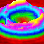 Map of membrane fluctuations in a normal red blood cell, on average up to 50 nanometers. Measuring these fluctuations over time, researchers found that the membranes stiffen as they age, which impedes the cells function.Photo courtesy of Gabriel Popescu