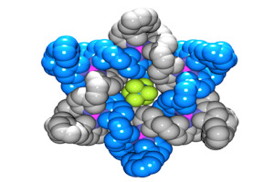 Atoms in the Star of David molecule. Image credit: University of Manchester