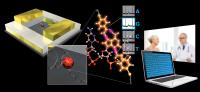 A tiny, DNA reading device was developed that is a thousands of times smaller than width of a single human hair. The device is sensitive enough to distinguish the individual chemical bases of DNA (known by their abbreviated letters of A, C, T or G) when they are pumped past the reading head.

Credit: Michael Northrop, Biodesign Institute at Arizona State University