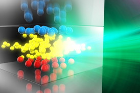 This image shows charge diffusion in the transport region of an OLED.
CREDIT: Thuc-Quyen Nguyen/UCSB