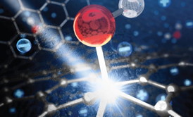 Lawrence Livermore research has opened a new window toward more efficient electrochemical energy storage systems. Illustration by Ryan Chen/LLNL