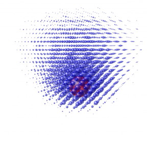 This is an eectron wave in a phosphorus atom, distorted by a local electric field.
CREDIT: Dr. Arne Laucht