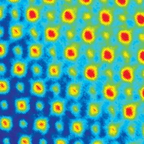 This is a colorized scanning transmission electron micrograph of the LSMO / PZT interface. Using aberration-corrected electron microscopy, the authors are able to resolve small changes in atomic structure and chemistry at nearly the picometer scale. This yields a valuable and unprecedented new insight into the properties of oxide interfaces.
CREDIT: Drexel University