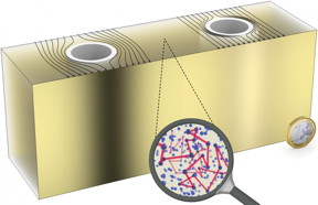 In a diffusive light-scattering medium, light moves on random paths. A normal object casts a shadow, an object with an invisibility cloak does not.
CREDIT: R. Schittny, KIT