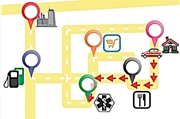 Scientists have programmed DNA to calculate multiple GPS routes at the same time. 
Credit: American Chemical Society 