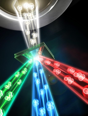 Multi-photon entanglement can be used to reveal the multiple parameters that describe optical processes with greater precision than traditional tomography. The authors have demonstrated this using four-photon entanglement to reveal the three parameters that define completely arbitrary polarization rotations with fewer photons and greater precision than previous, shot noise limited, techniques.
CREDIT: Centre for Quantum Photonics, University of Bristol