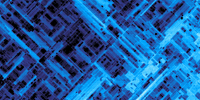 Strontium manganite is a multiferroic, here  present in a thin crystal layer. This magnified image shows the individual domains, which are only about 100 nanometres wide.Image: Becher C et al., Nature Nanotechnology 2015