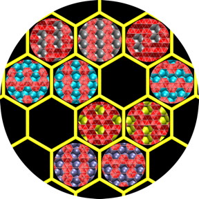 Two-dimensional boron would take a different forms, depending on the substrate used in chemical vapor deposition growth, according to Rice University researchers.Credit: Zhuzha Zhang/Rice University