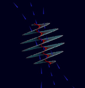 A nano-coil made of graphene could be an effective solenoid inductor for electronic applications, according to researchers at Rice University. Credit: Yakobson Research Group/Rice University