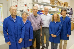 Tunde Akinloye for CNSI
Left to right: Daniel Clemens, Bai-Yu Lee, Marcus Horwitz, Jeffrey Zink, Barbara Jane Dillon and Zilu Li.