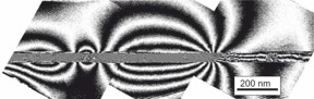 Lines of magnetic flux of the nanomagnets, generated by ion beam.
CREDIT: TU Dresden/Falk Roeder.