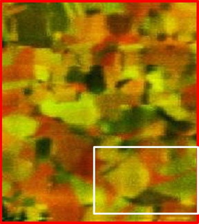 This is a composite Raman intensity-distribution map on a polycrystalline CuInSe2 thin film.
CREDIT: HZB