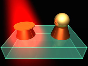 Selective laser exposure to create hybrid nanostructures.
CREDIT: ITMO University