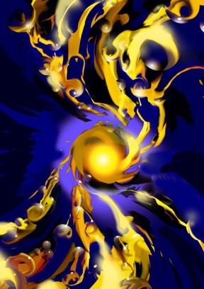 Expanding polymer-coated gold nanoparticles.
CREDIT: Yi Ju/University of Cambridge NanoPhotonics