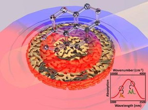 University of Houston researchers report that for the first time, surface-enhanced near-infrared absorption (SENIRA) spectroscopy has been demonstrated for high sensitivity chemical detection.
CREDIT: University of Houston