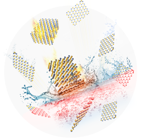 A new ORNL study published in Angewandte Chemie International Edition describes a new gas exfoliation process that yields a 20 percent increase in surface area per nanosheet of boron nitride. Image credit: Angewandte Chemie International Edition.